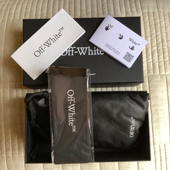 Off-White 49mm Fillmore Rectangle Sunglasses Black Green OS main image 10
